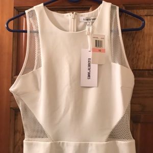 Elizabeth and James White Mesh Dress